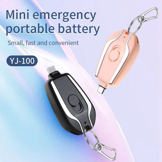 Portable Keychain Fast Charging Emergency Power Bank - 1500 mAh