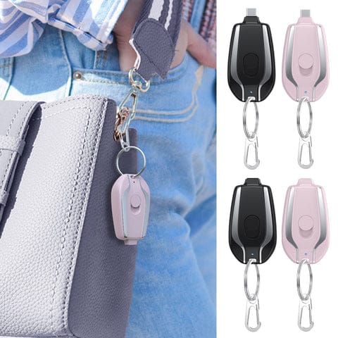 Portable Keychain Fast Charging Emergency Power Bank - 1500 mAh